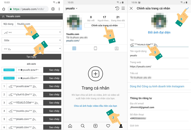 đổi tên Instagram